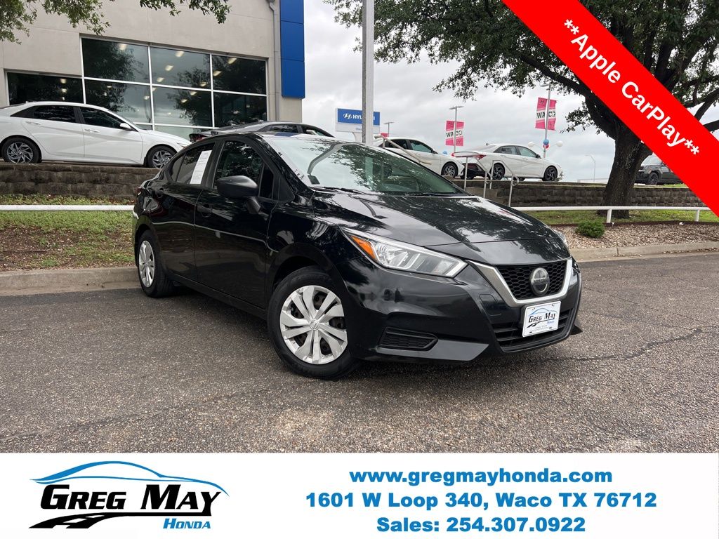 Super Black 2020 Nissan Versa S FWD Sedan Front-Wheel Drive Continuously Variable Transmission