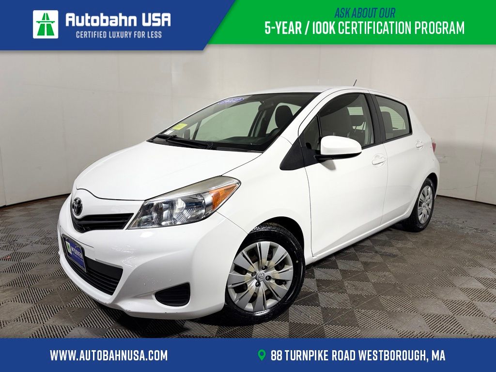 Super White 2012 Toyota Yaris Hatchback Front-Wheel Drive 4-Speed Automatic Overdrive