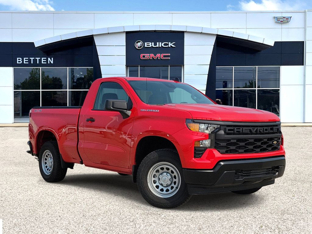 Red Hot 2026 Chevrolet Silverado 1500 Pickup Truck Four-Wheel Drive 8-Speed Automatic