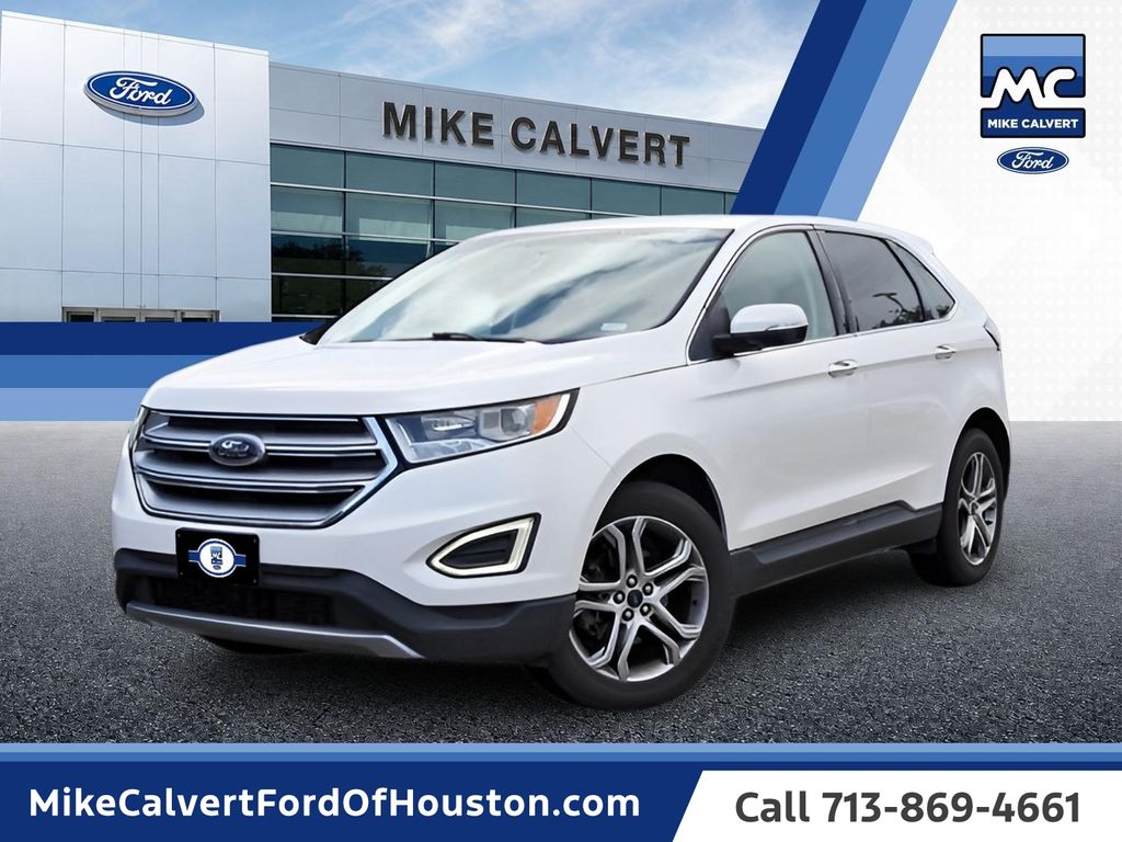 White Platinum Clearcoat Metallic 2015 Ford Edge SUV / Crossover Front-Wheel Drive 6-Speed Automatic