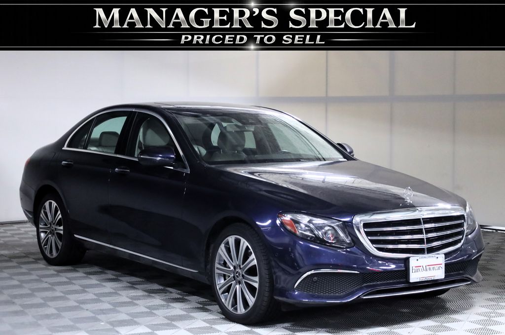 Lunar Blue Metallic 2018 Mercedes-Benz E-Class Sedan All-Wheel Drive 9-Speed Automatic
