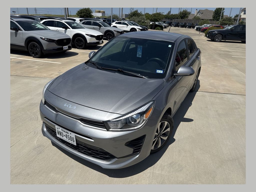 Steel Gray 2022 Kia Rio Sedan Front-Wheel Drive Continuously Variable Transmission