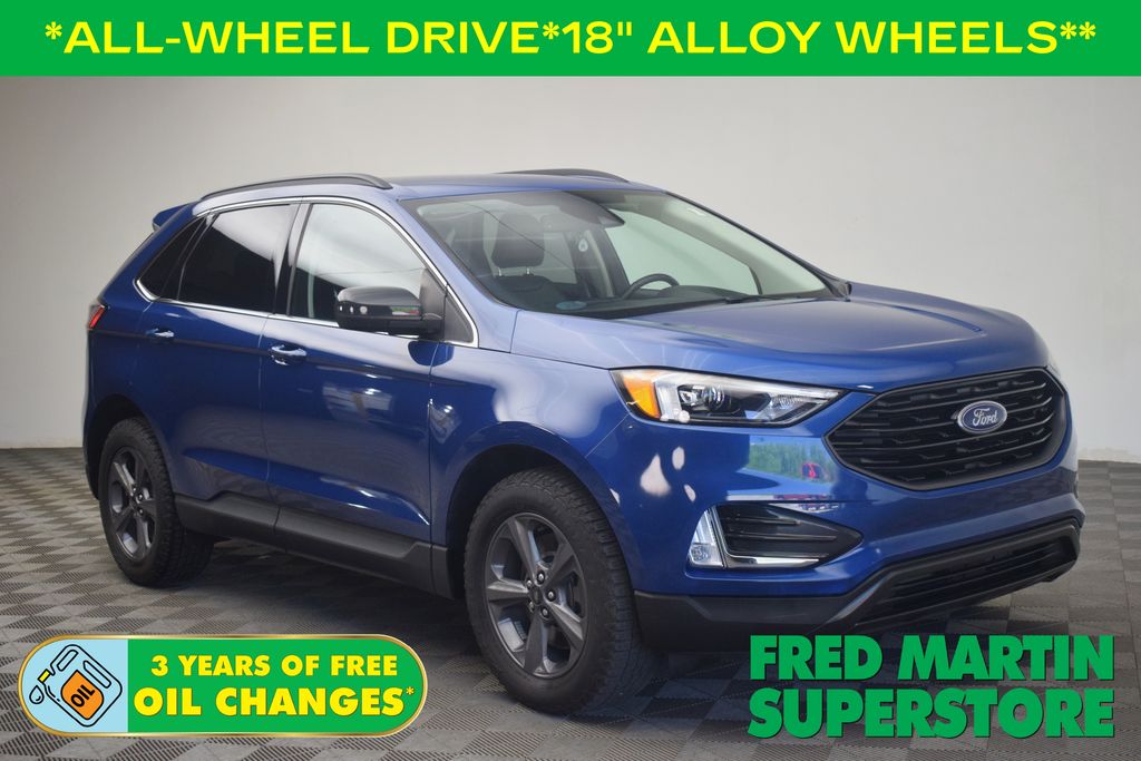 Blue Metallic 2022 Ford Edge SUV / Crossover All-Wheel Drive 8-Speed Automatic