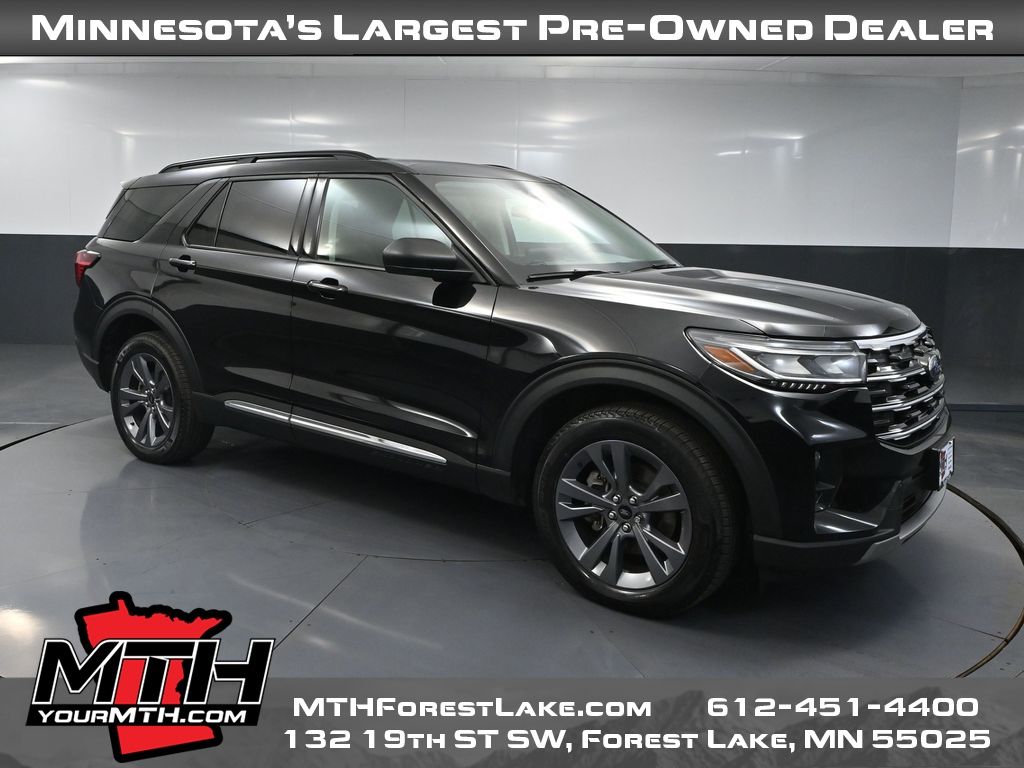 Agate Black Metallic 2025 Ford Explorer SUV / Crossover All-Wheel Drive Automatic