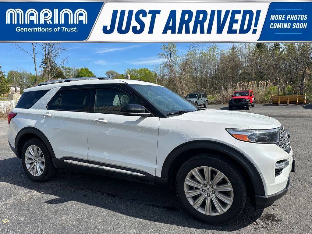 Oxford White 2020 Ford Explorer SUV / Crossover All-Wheel Drive Automatic