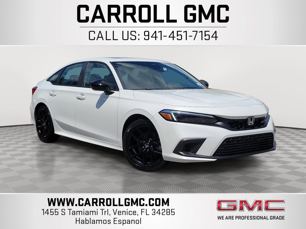 Platinum White Pearl 2024 Honda Civic Si FWD Sedan Front-Wheel Drive 6-Speed Manual