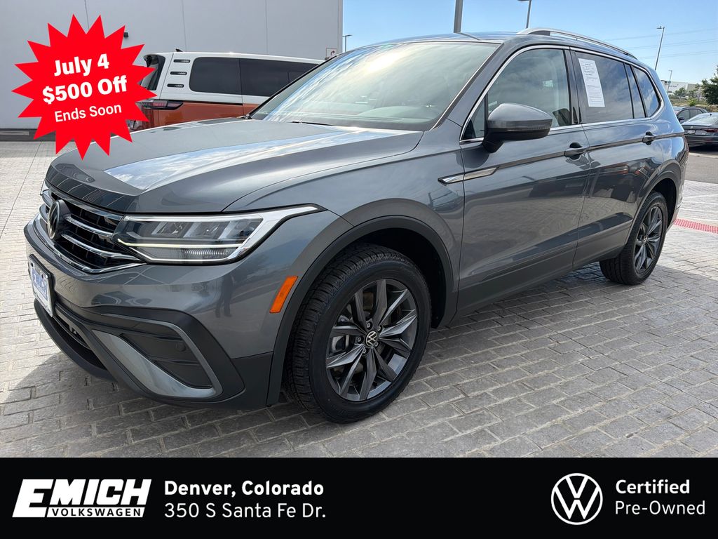 Platinum Gray Metallic 2022 Volkswagen Tiguan SUV / Crossover All-Wheel Drive 8-Speed Automatic