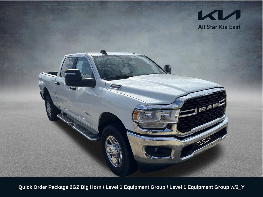 Bright White Clearcoat 2024 RAM 2500 Pickup Truck Four-Wheel Drive 8-Speed Automatic