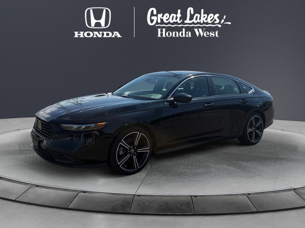 Crystal Black Pearl 2023 Honda Accord Hybrid Sedan Front-Wheel Drive Continuously Variable Transmission