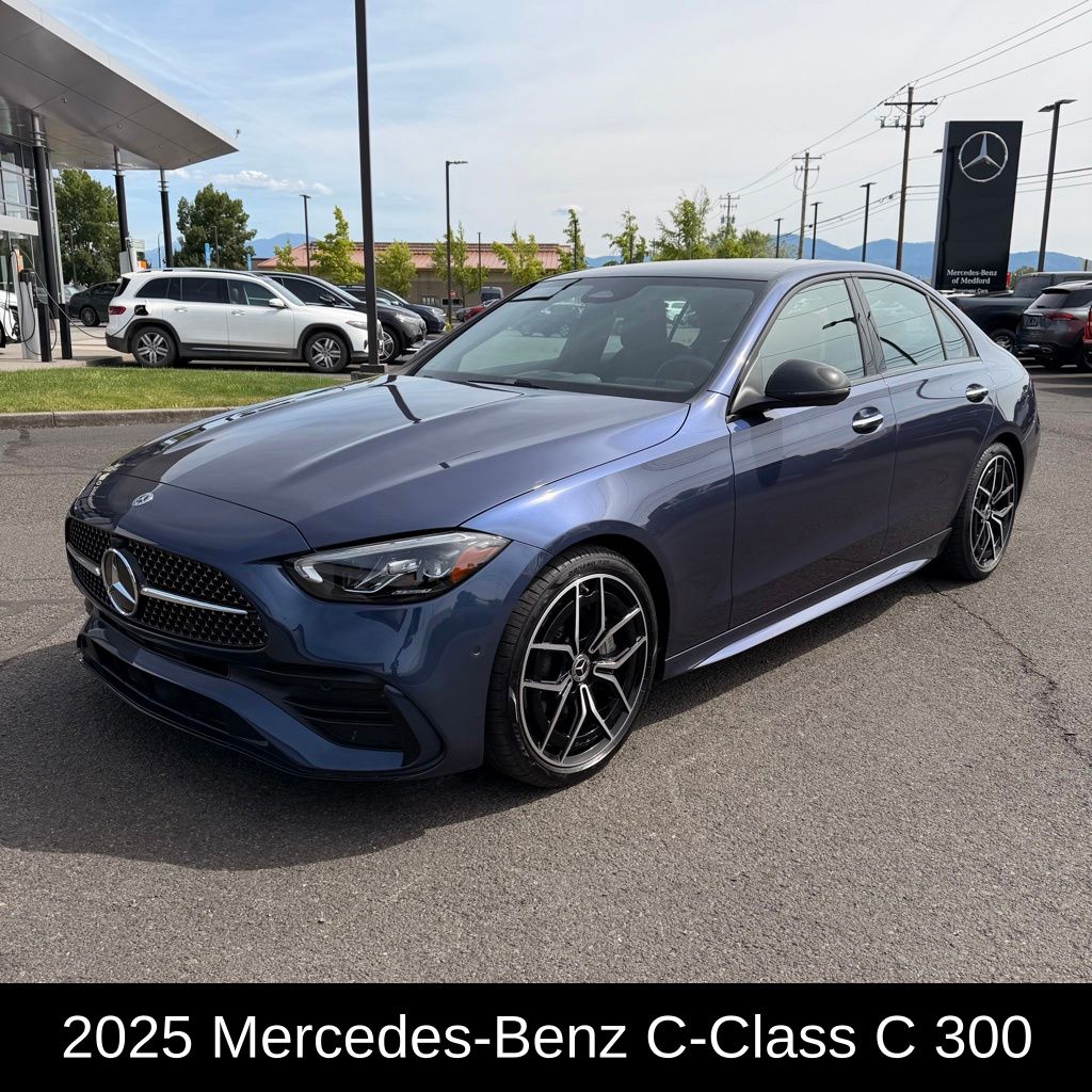 Twilight Blue Metallic 2025 Mercedes-Benz C-Class C 300 4MATIC Sedan All-Wheel Drive 9-Speed Automatic