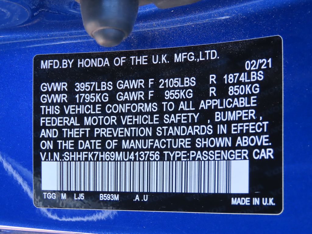 Used 2021 Blue Honda EX image 21