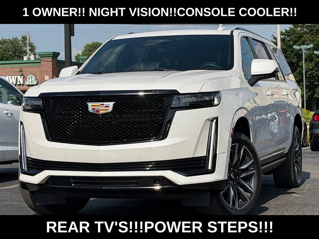 Crystal White Tricoat 2021 Cadillac Escalade ESV SUV / Crossover Four-Wheel Drive 