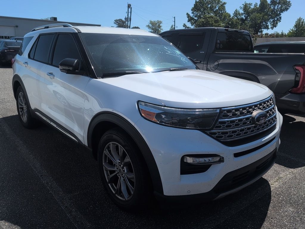 Oxford White 2022 Ford Explorer Limited RWD SUV / Crossover Rear-Wheel Drive Automatic