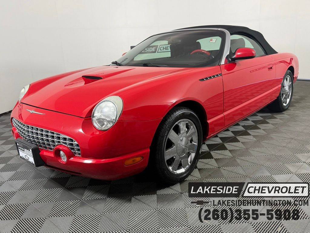 Red 2003 Ford Thunderbird Convertible Rear-Wheel Drive 5-Speed Automatic