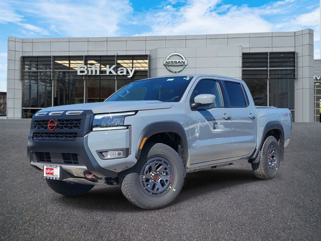 Boulder Gray Pearl 2026 Nissan Frontier Pickup Truck Four-Wheel Drive 9-Speed Automatic Overdrive