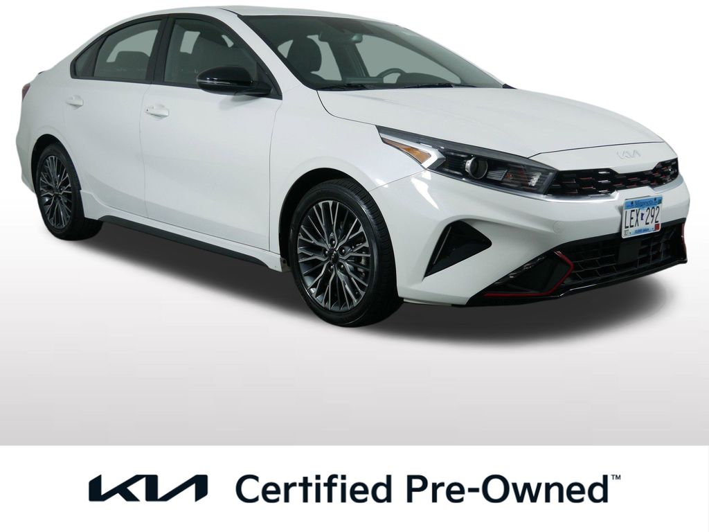 Snow White Pearl 2024 Kia Forte GT-Line FWD Sedan Front-Wheel Drive Continuously Variable Transmission