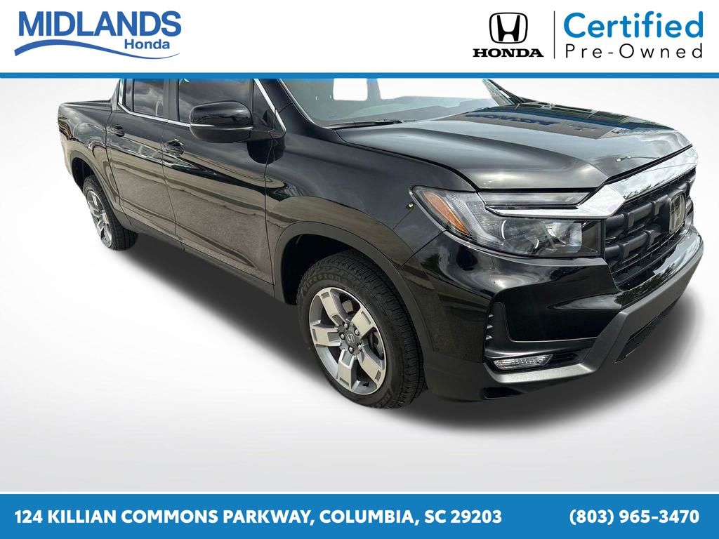 Crystal Black Pearl 2026 Honda Ridgeline RTL AWD Pickup Truck All-Wheel Drive 9-Speed Automatic