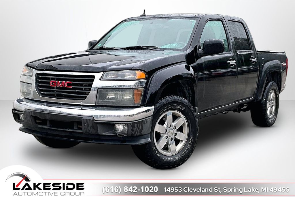 Onyx Black 2011 GMC Canyon SLE1 Crew Cab 4WD Pickup Truck Four-Wheel Drive 4-Speed Automatic Overdrive