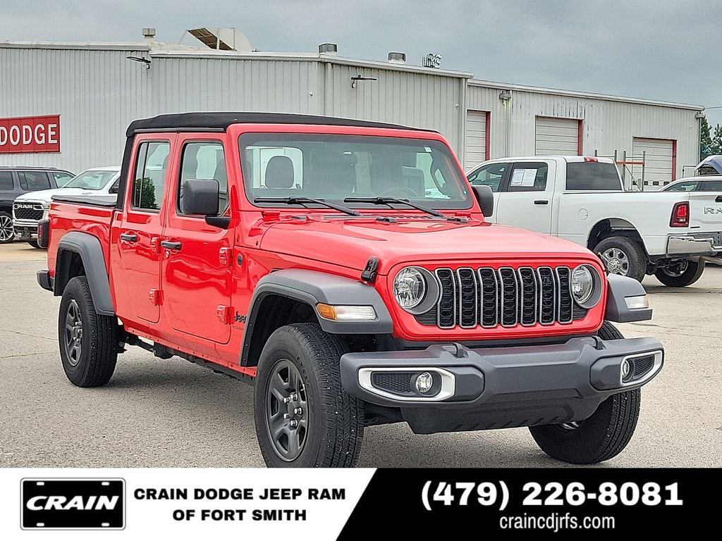 Firecracker Red Clearcoat 2024 Jeep Gladiator Pickup Truck Four-Wheel Drive 6-Speed Manual