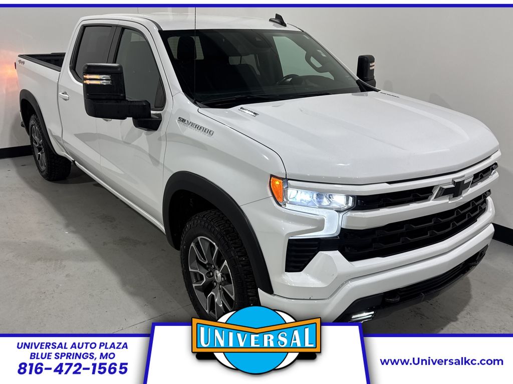 Summit White 2023 Chevrolet Silverado 1500 Pickup Truck Four-Wheel Drive Automatic