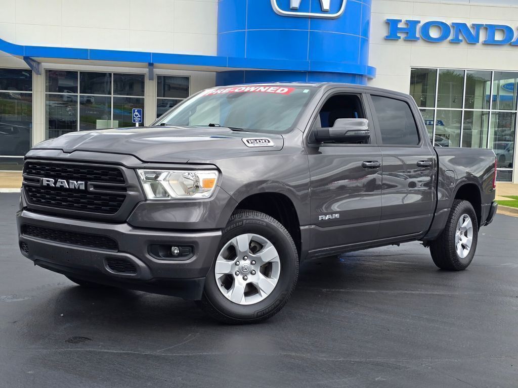 Crystal Metallic 2023 RAM 1500 Big Horn Crew Cab 4WD Pickup Truck Four-Wheel Drive 8-Speed Automatic
