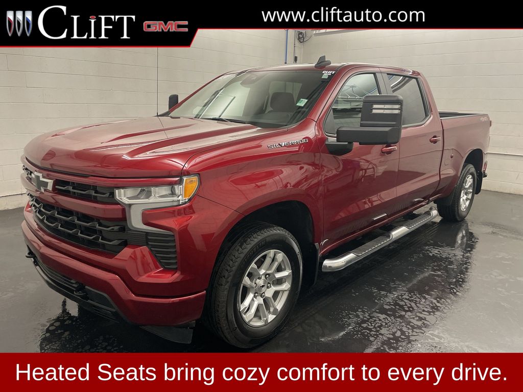 Red 2024 Chevrolet Silverado 1500 Pickup Truck Four-Wheel Drive Automatic