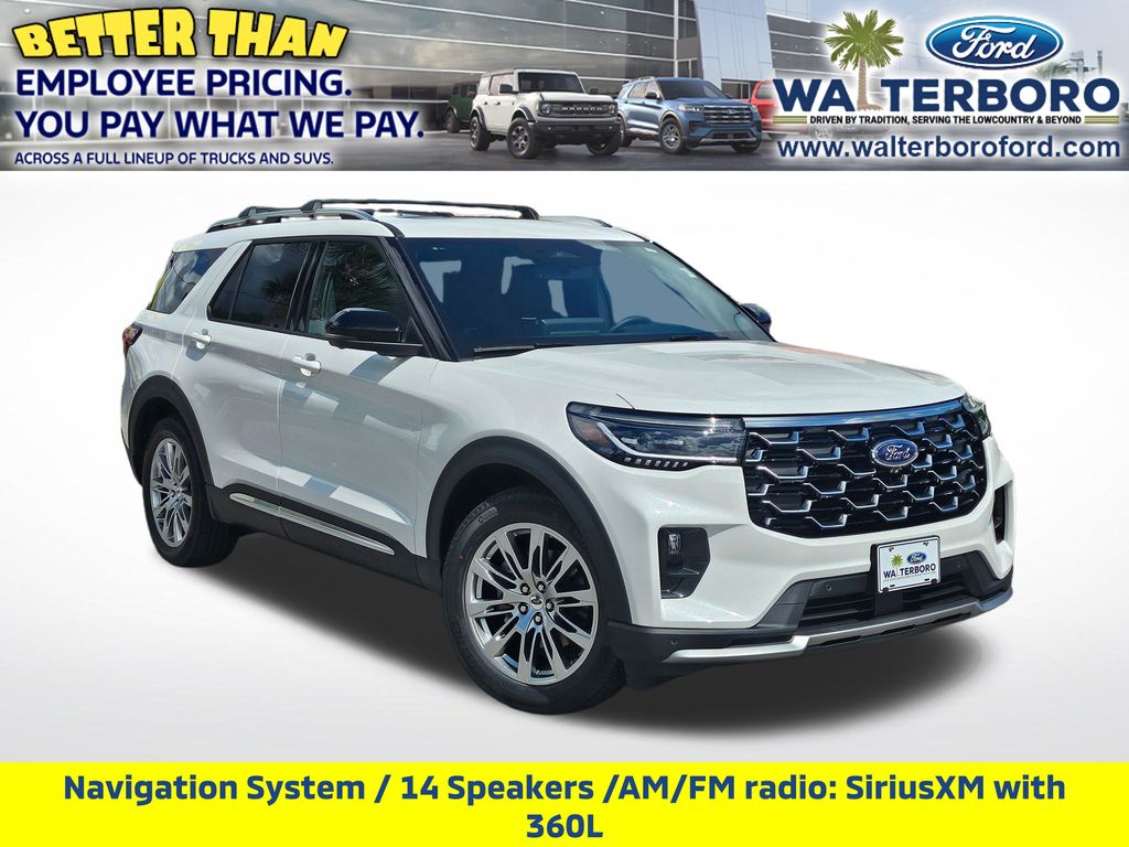 2026 Ford Explorer Platinum White at Walterboro Ford