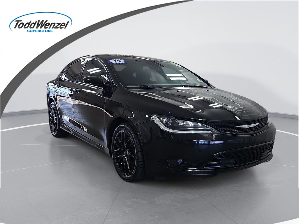 Black Clearcoat 2015 Chrysler 200 S Sedan AWD Sedan All-Wheel Drive 9-Speed Automatic