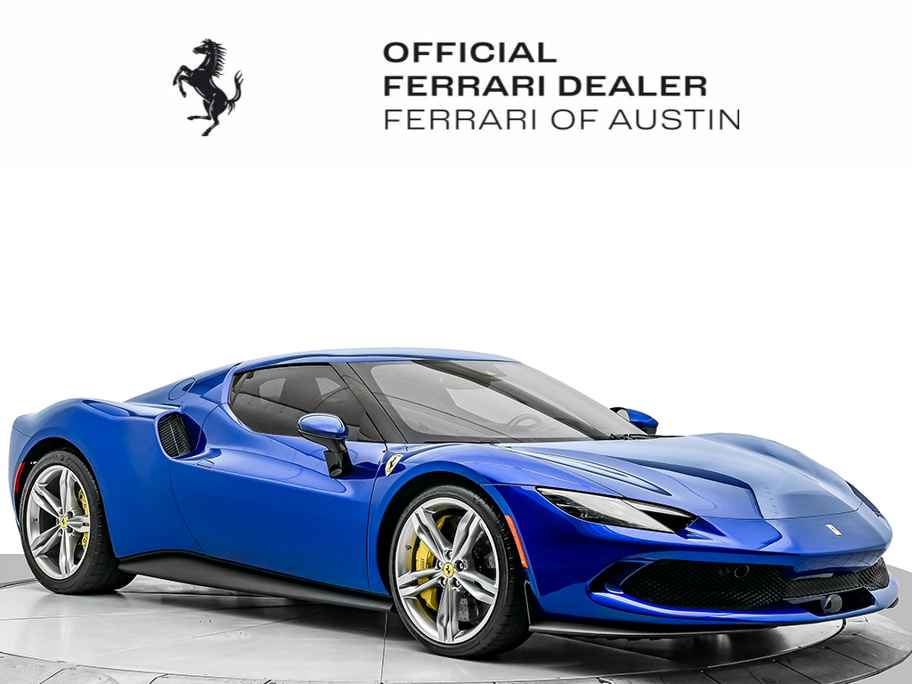 Blue 2023 Ferrari 296 GTB Coupe Rear-Wheel Drive 8-Speed Dual Clutch