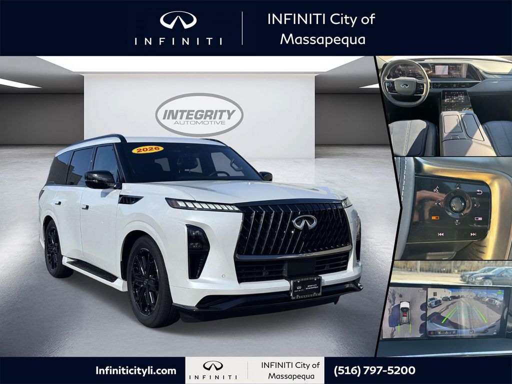 Radiant White/Black 2026 INFINITI QX80 Sport AWD SUV / Crossover All-Wheel Drive 9-Speed Automatic