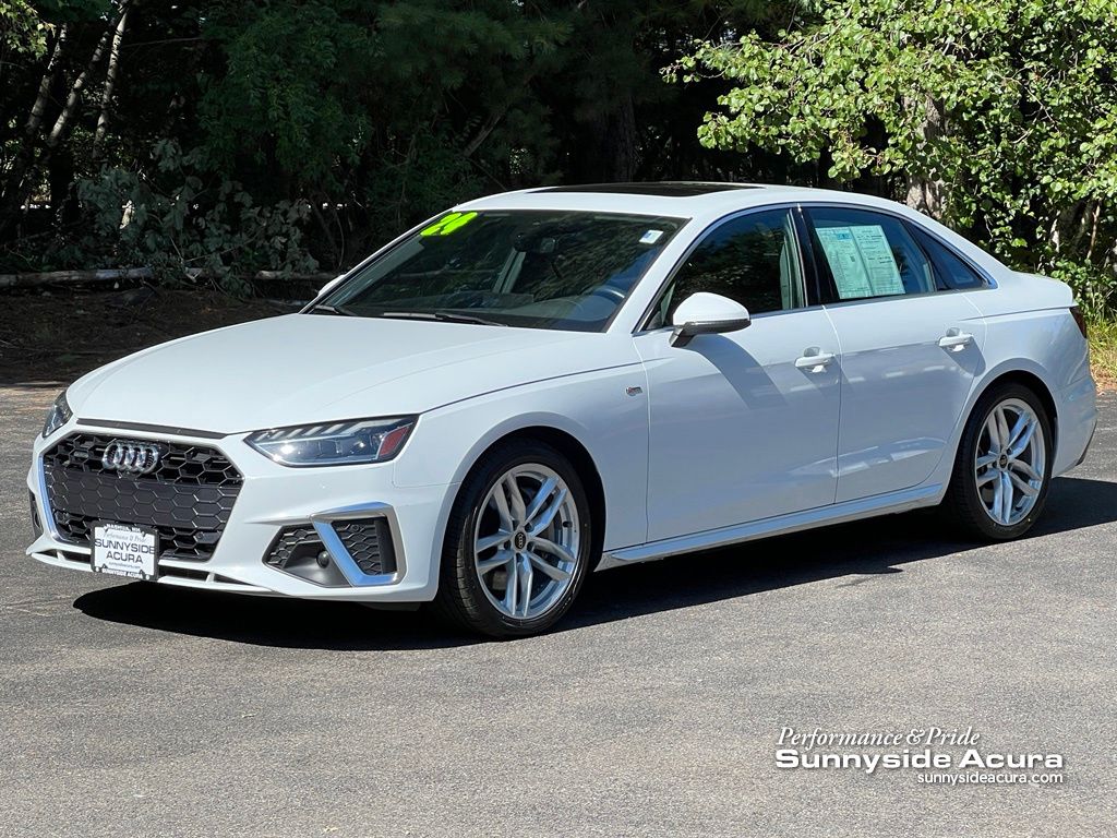 Arkona White 2024 Audi A4 Sedan All-Wheel Drive 7-Speed Automatic