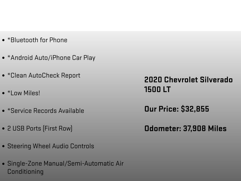 2020 Chevrolet Silverado 1500 LT White at Bob Ruth Ford