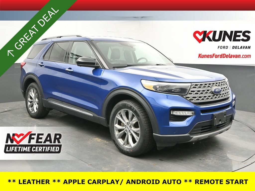 Atlas Blue Metallic 2023 Ford Explorer Limited AWD SUV / Crossover All-Wheel Drive Automatic