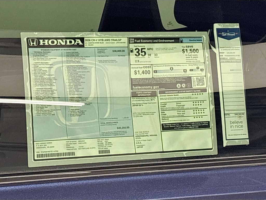 2026 Honda CR-V Hybrid TrailSport