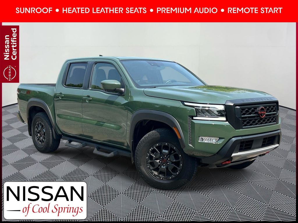 Green Metallic 2024 Nissan Frontier Pickup Truck Four-Wheel Drive 9-Speed Automatic Overdrive
