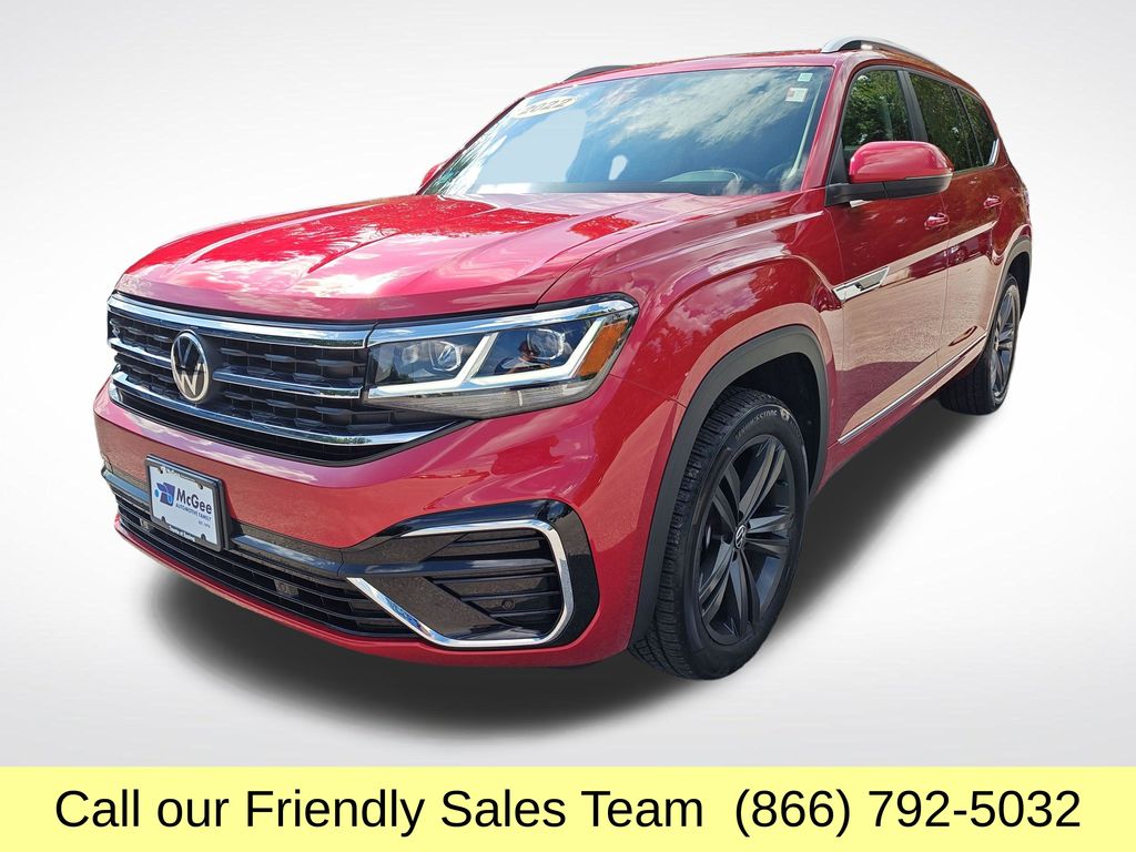 Aurora Red Metallic 2022 Volkswagen Atlas SUV / Crossover All-Wheel Drive 8-Speed Automatic