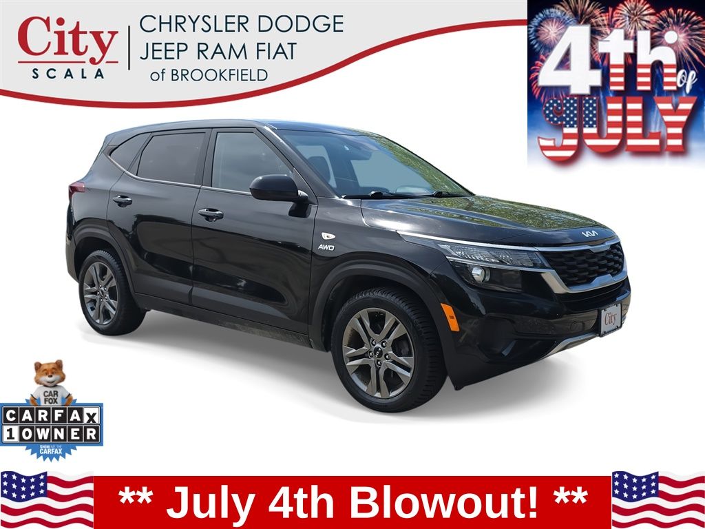 Cherry Black 2022 Kia Seltos SUV / Crossover All-Wheel Drive Continuously Variable Transmission