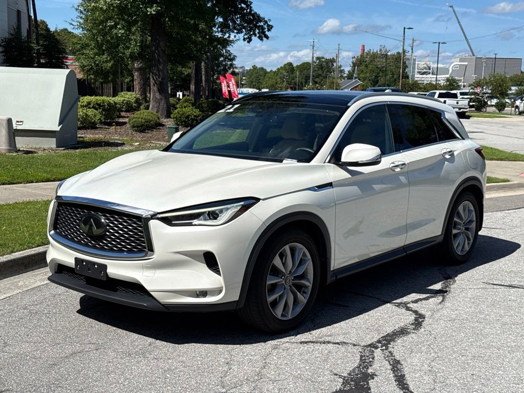 Majestic White 2021 INFINITI QX50 SUV / Crossover All-Wheel Drive Continuously Variable Transmission