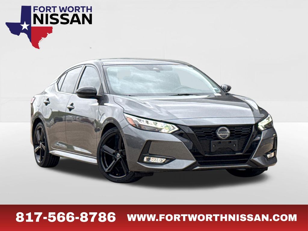 Gun Metallic/Super Black 2023 Nissan Sentra SR FWD Sedan Front-Wheel Drive Continuously Variable Transmission