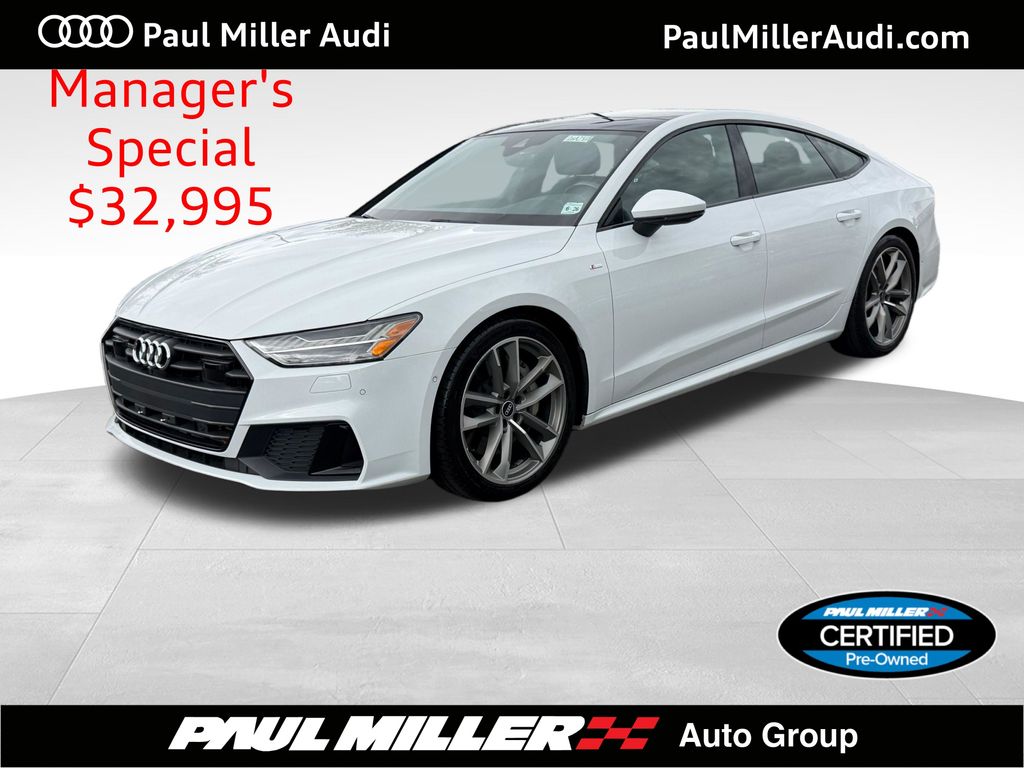 Glacier White Metallic 2021 Audi A7 Sedan All-Wheel Drive 7-Speed Automatic