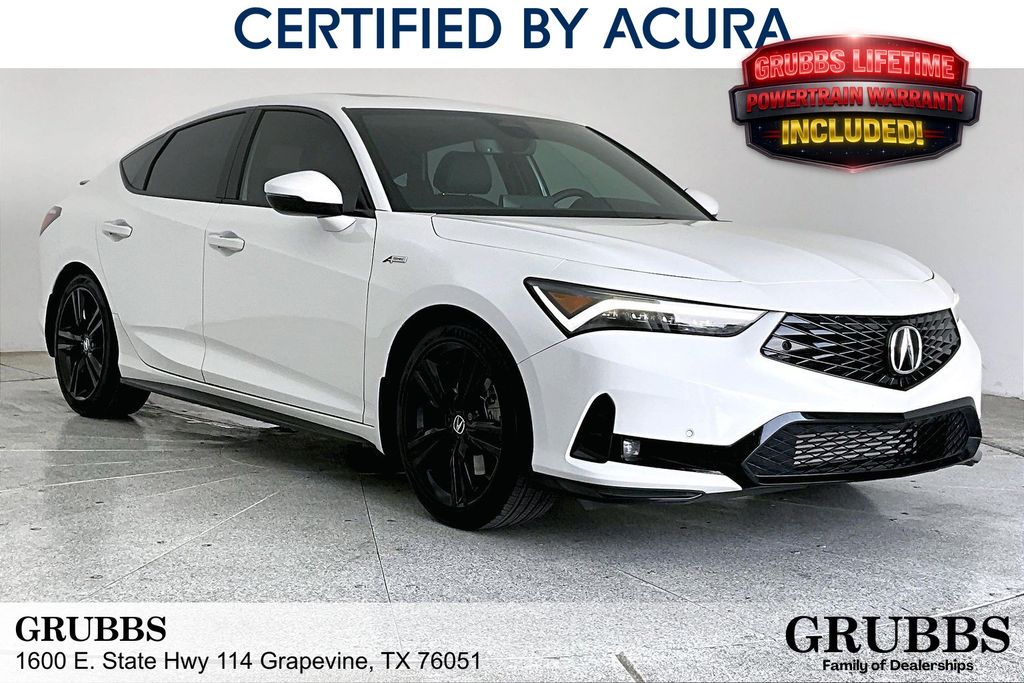 Platinum White Pearl 2026 Acura Integra FWD with Technology and A-SPEC Package Sedan Front-Wheel Drive Continuously Variable Transmission