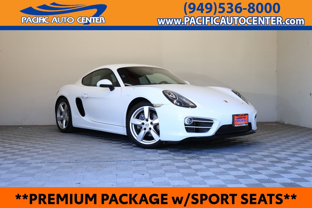 White 2014 Porsche Cayman Coupe Rear-Wheel Drive 