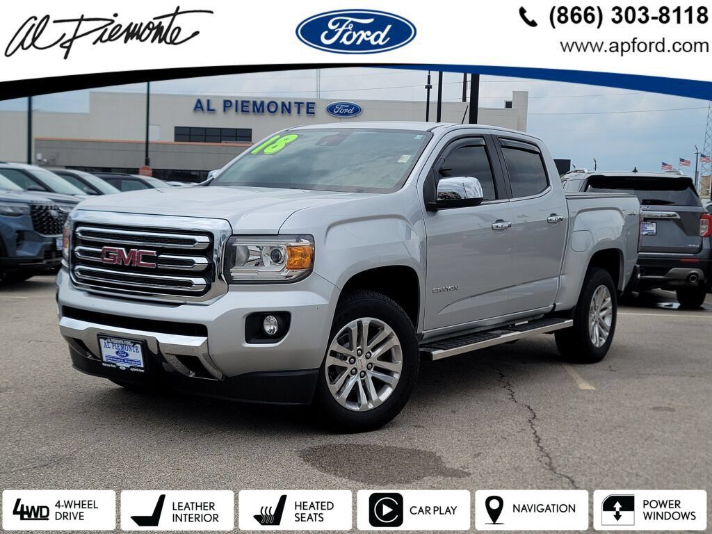 Quicksilver Metallic 2018 GMC Canyon Pickup Truck Four-Wheel Drive 8-Speed Automatic
