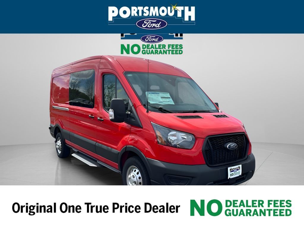 Race Red 2025 Ford Transit Cargo 150 Medium Roof LB AWD Van All-Wheel Drive