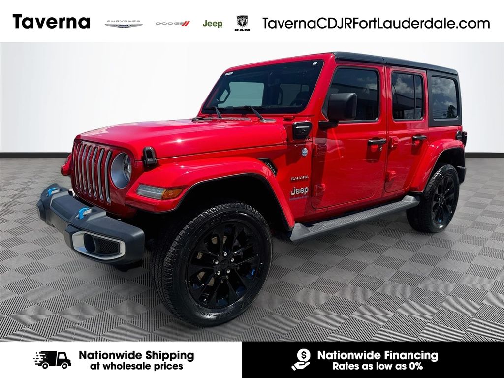 Red Clearcoat 2023 Jeep Wrangler 4xe SUV / Crossover Four-Wheel Drive 8-Speed Automatic