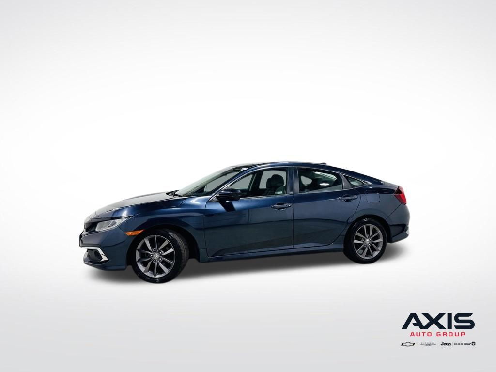 Cosmic Blue Metallic 2019 Honda Civic Sedan Front-Wheel Drive Continuously Variable Transmission