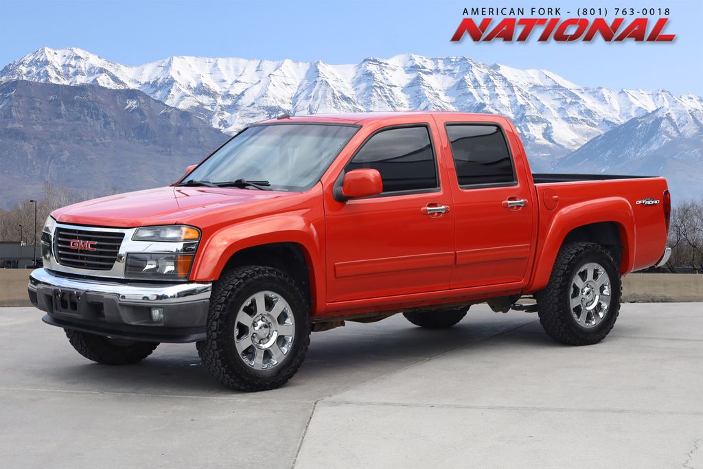Red Orange Metallic 2012 GMC Canyon Pickup Truck Four-Wheel Drive 4-Speed Automatic Overdrive