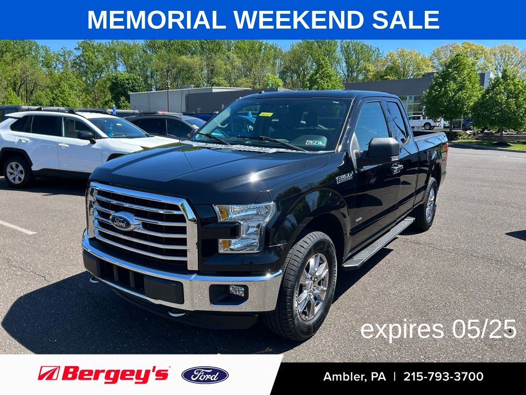 Shadow Black 2016 Ford F-150 XLT SuperCab 4WD Pickup Truck Four-Wheel Drive 6-Speed Automatic