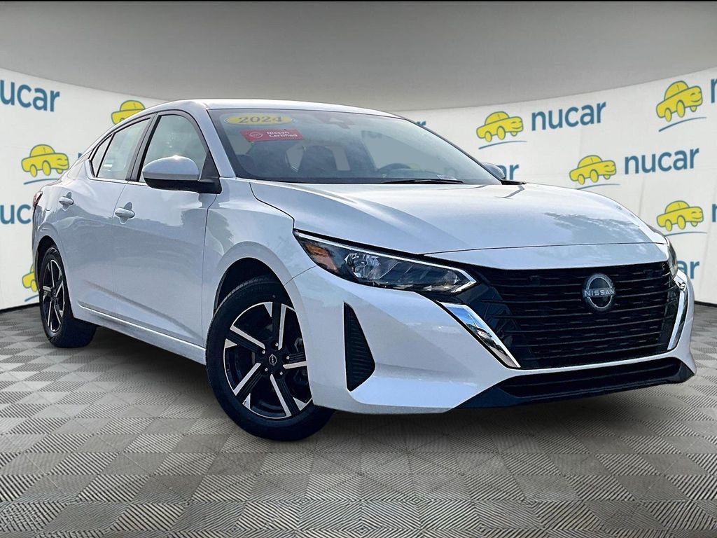 Aspen White Tricoat 2024 Nissan Sentra SV FWD Sedan Front-Wheel Drive Continuously Variable Transmission