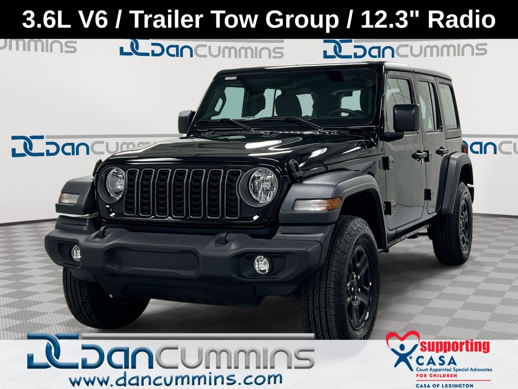 Black Clearcoat 2025 Jeep Wrangler Sport 4-Door 4WD SUV / Crossover Four-Wheel Drive 8-Speed Automatic